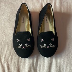 Little girls black flats